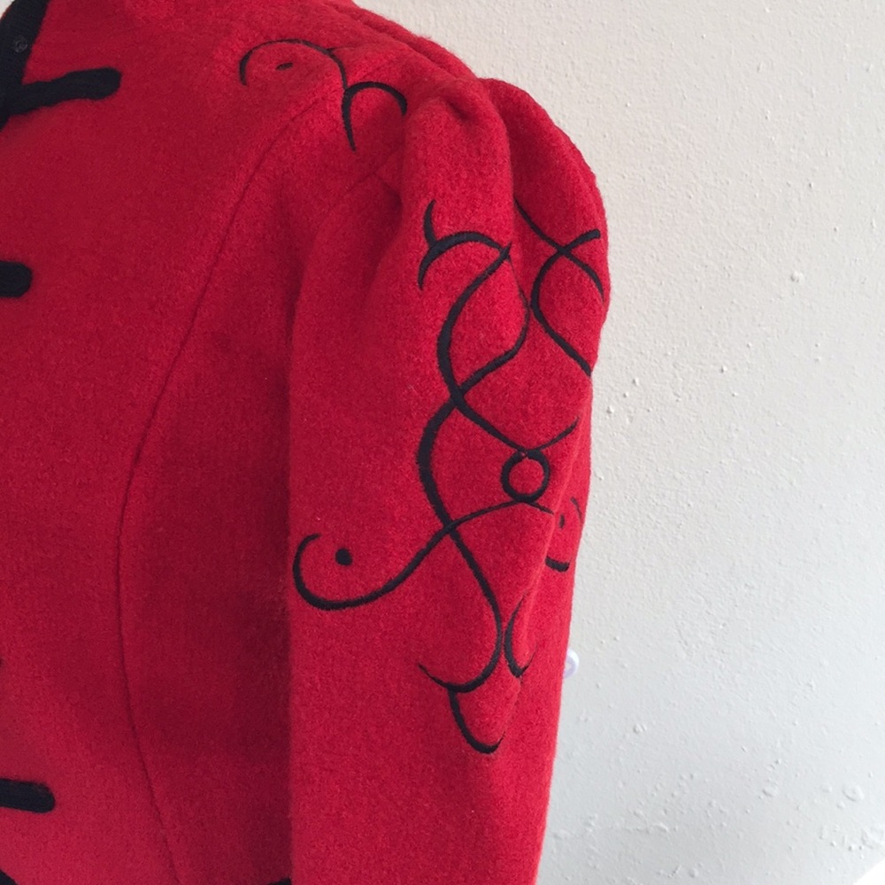 Red Wool Jacket - image 5